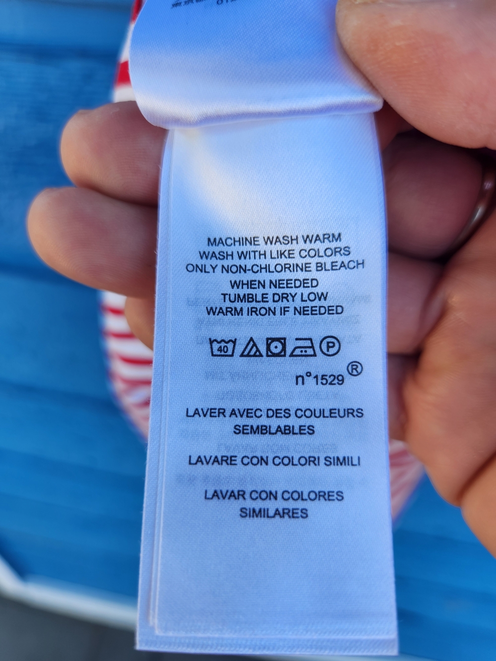 Lauren Ralph Lauren Red and White Striped Button-Front Blouse - Picture 10 of 12